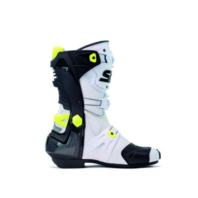 BOTTES SIDI REX BLANC/NOIR/JAUNE 
