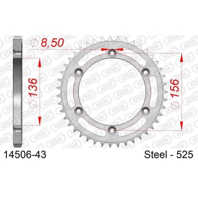 COURONNE ACIER AFAM #525 14506 
